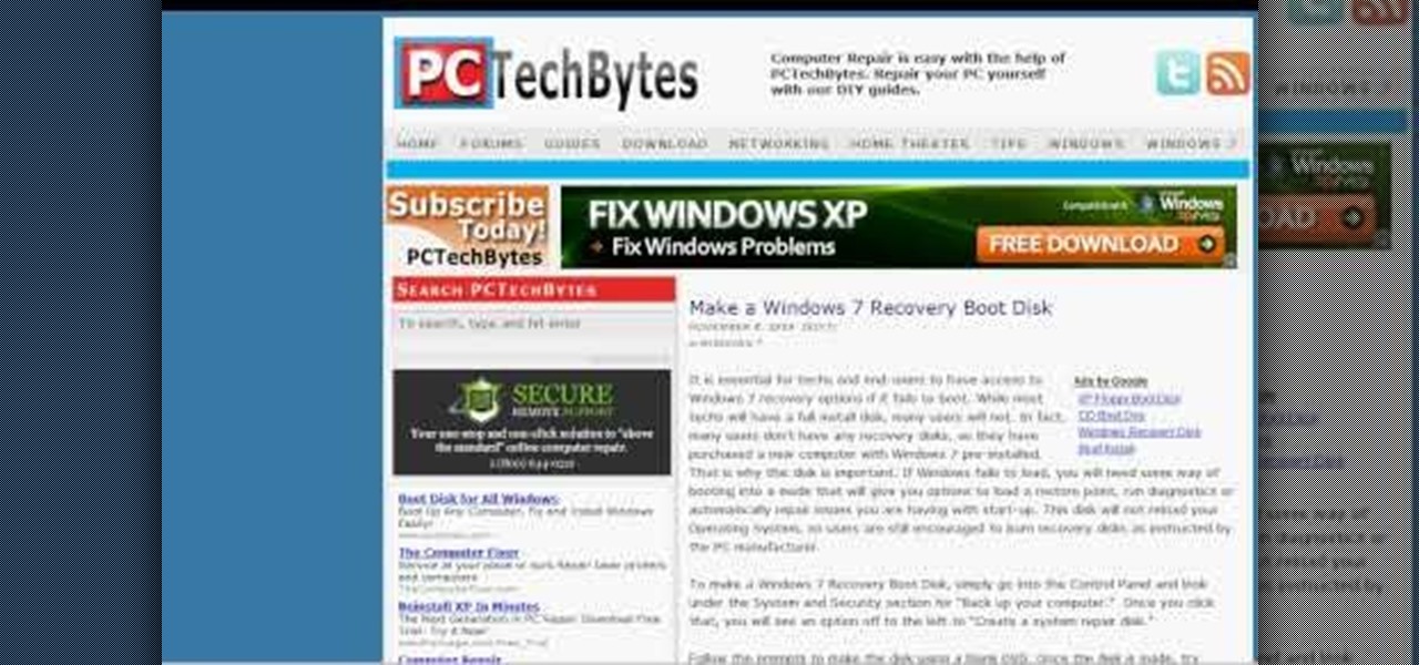 windows 7 boot drive